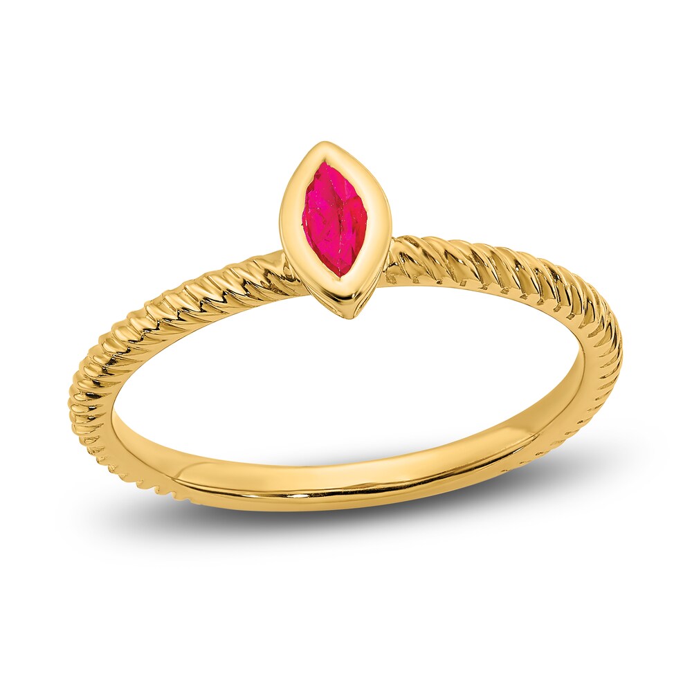 Natural Ruby Ring 14K Yellow Gold iVINCJnJ Natural Ruby Ring 14K Yellow Gold iVINCJnJ
