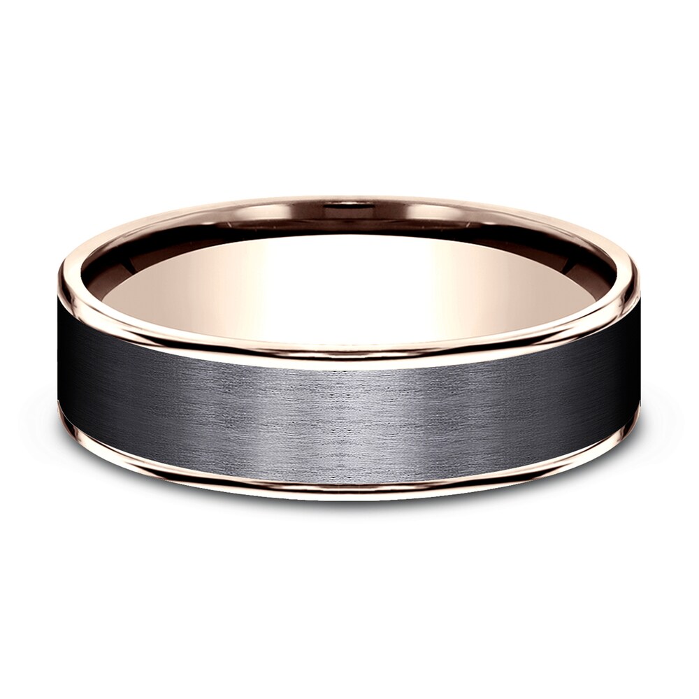 Wedding Band Black Titanium/14K Rose Gold 6.5mm ilV4mDyi Wedding Band Black Titanium/14K Rose Gold 6.5mm ilV4mDyi