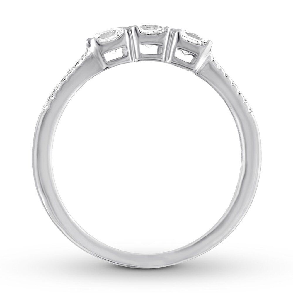 Diamond Ring 1/2 ct tw Princess-cut/Round 14K White Gold iqP3B0Vd Diamond Ring 1/2 ct tw Princess-cut/Round 14K White Gold iqP3B0Vd