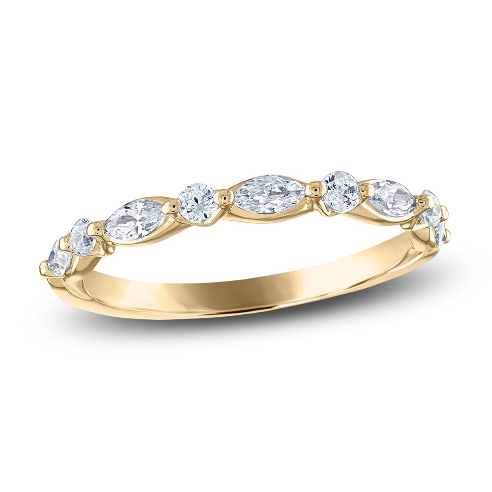 Diamond Anniversary Band 1/2 ct tw Marquise/Round 14K Yellow Gold jDP0idoM Diamond Anniversary Band 1/2 ct tw Marquise/Round 14K Yellow Gold jDP0idoM