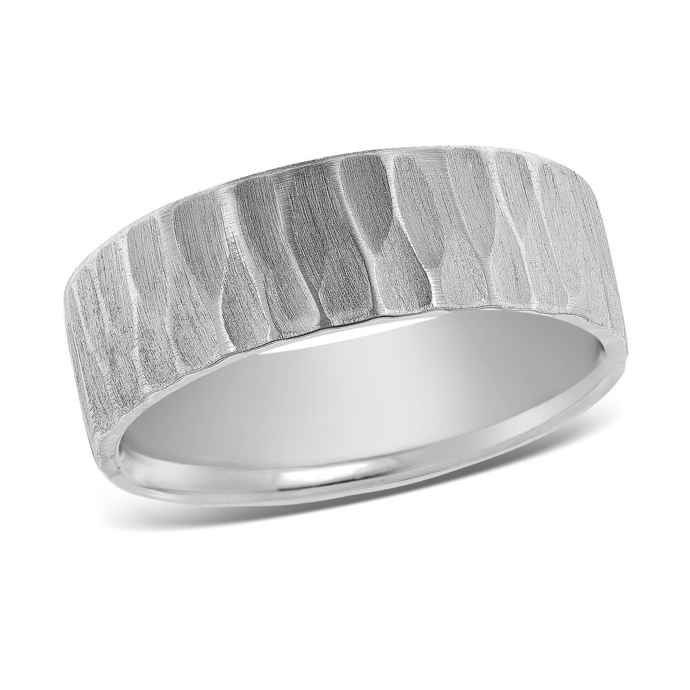 Men's Hammered Wedding Band 14K White Gold 6mm jGVAhuHz Men's Hammered Wedding Band 14K White Gold 6mm jGVAhuHz