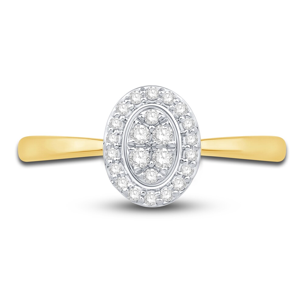 Diamond Promise Ring 1/6 ct tw Round 10K Yellow Gold jHf1M942 Diamond Promise Ring 1/6 ct tw Round 10K Yellow Gold jHf1M942