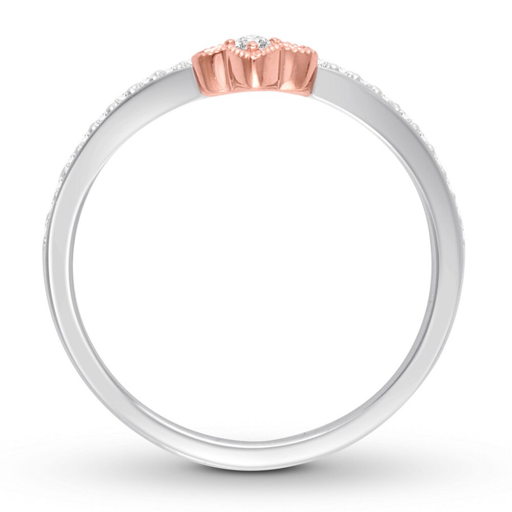 Diamond Ring 1/6 ct tw Round-cut 14K Two-Tone Gold jLmSqEaK Diamond Ring 1/6 ct tw Round-cut 14K Two-Tone Gold jLmSqEaK