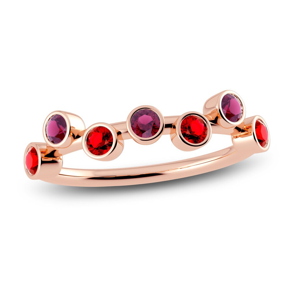 Juliette Maison Natural Ruby & Natural Rhodolite Garnet Ring 10K Rose Gold jSIPbowk