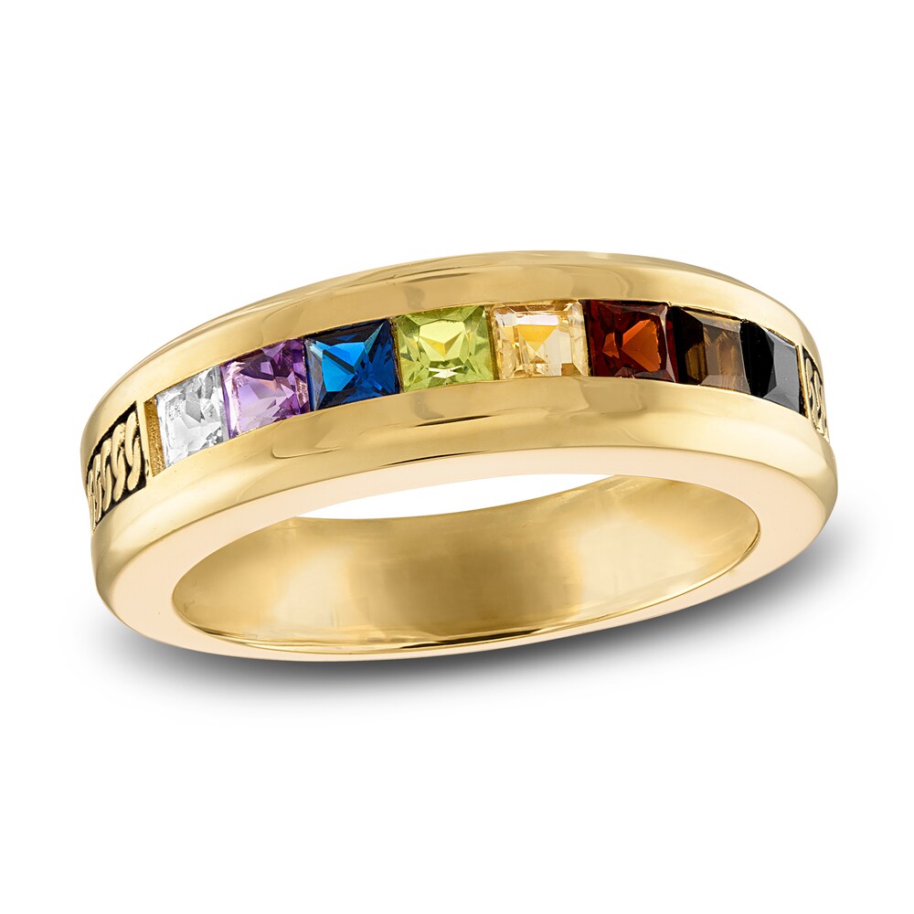1933 By Esquire Men's Natural Multi-Gemstone Ring Sterling Silver/14K Yellow Gold-Plated jWudJW1P 1933 By Esquire Men's Natural Multi-Gemstone Ring Sterling Silver/14K Yellow Gold-Plated jWudJW1P