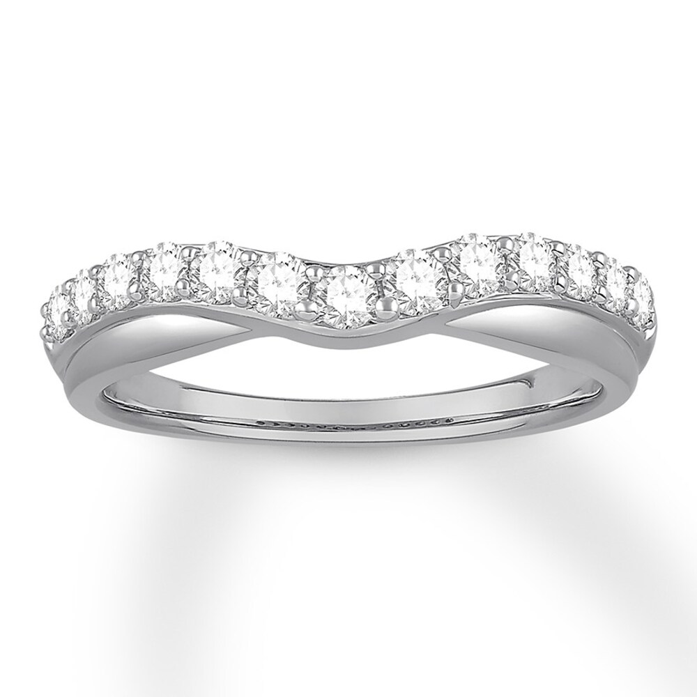 Diamond Contour Ring 1/2 carat tw Round 14K White Gold ja28IRhX Diamond Contour Ring 1/2 carat tw Round 14K White Gold ja28IRhX