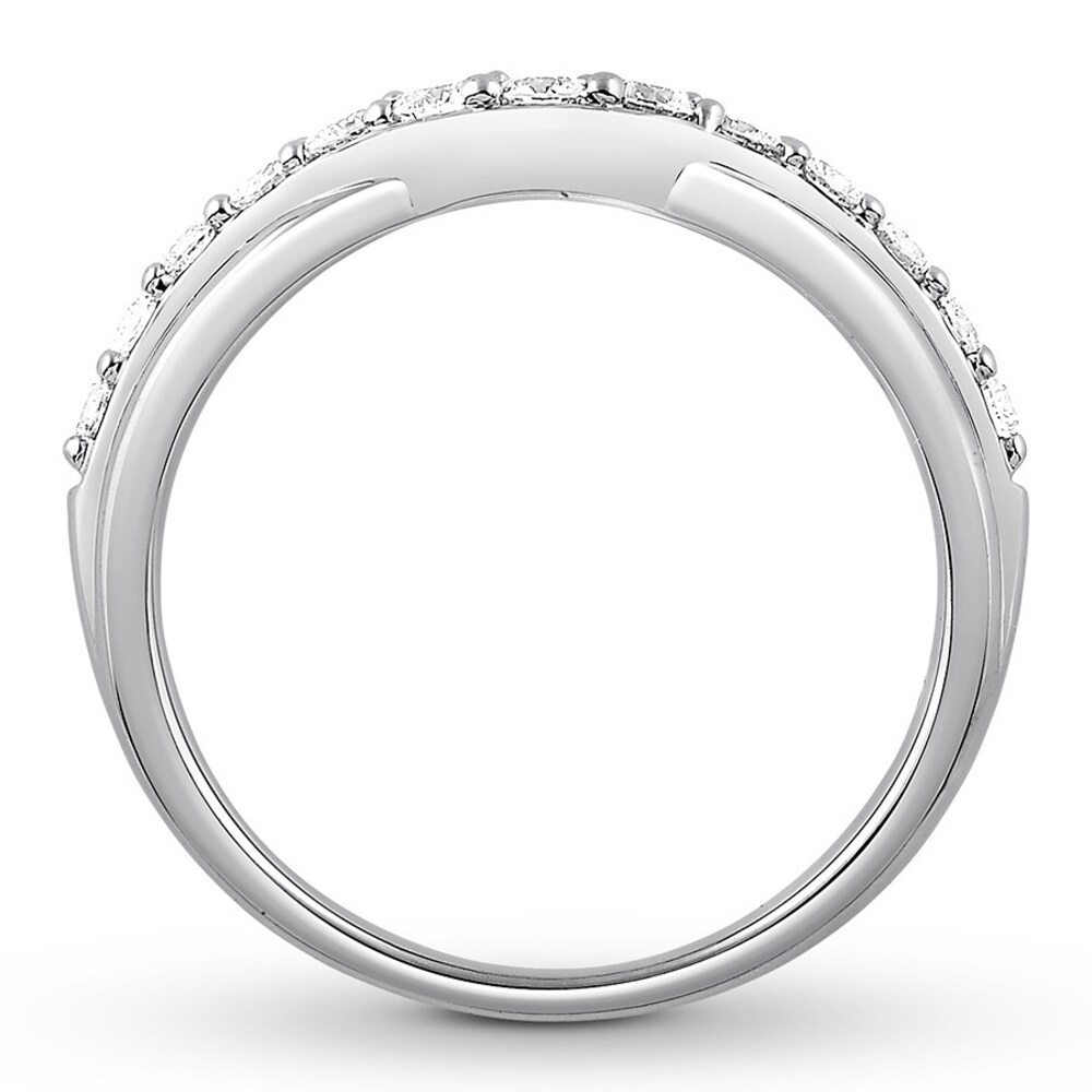 Diamond Contour Ring 1/2 carat tw Round 14K White Gold ja28IRhX Diamond Contour Ring 1/2 carat tw Round 14K White Gold ja28IRhX