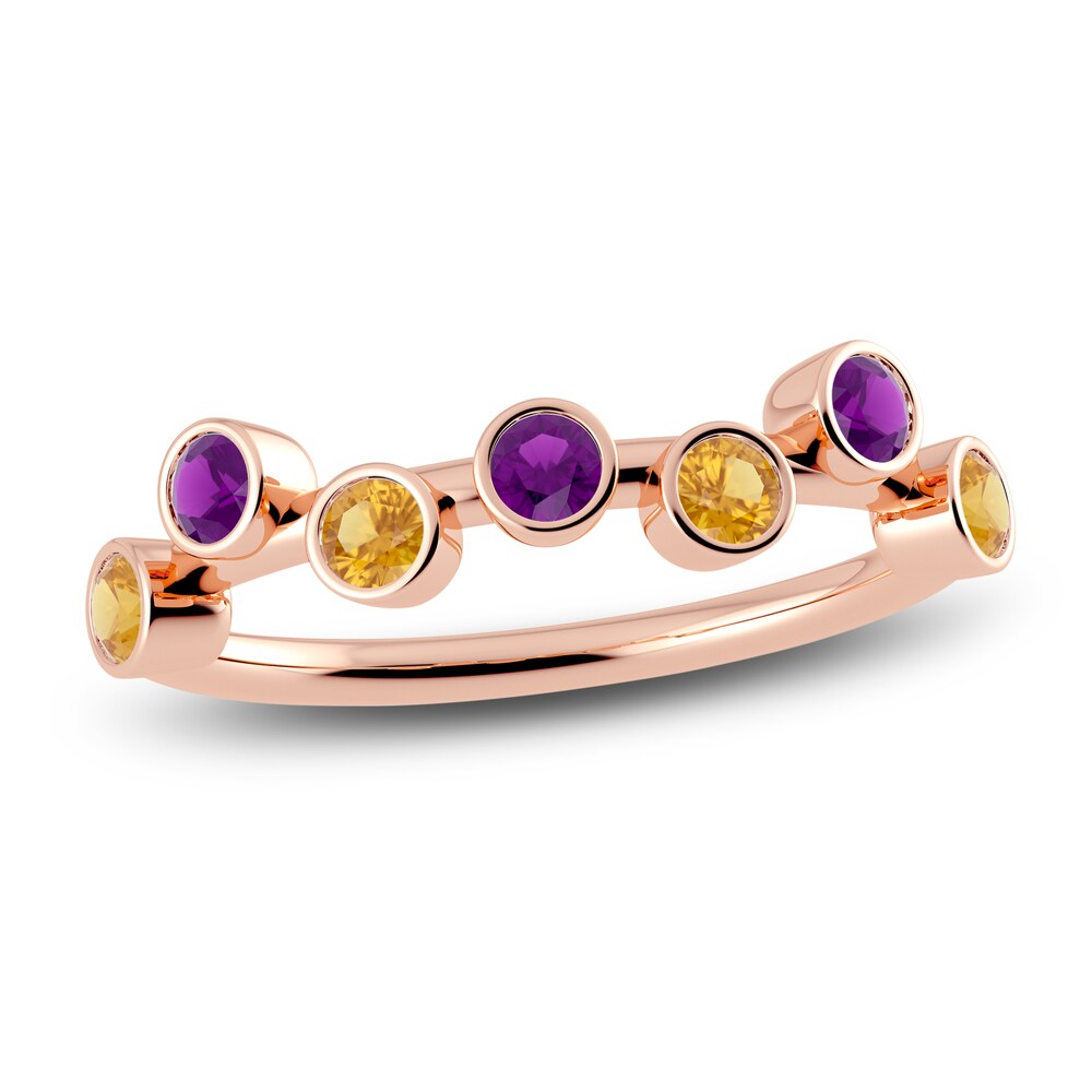 Juliette Maison Natural Amethyst & Natural Citrine Ring 10K Rose Gold jaegFtuU Juliette Maison Natural Amethyst & Natural Citrine Ring 10K Rose Gold jaegFtuU
