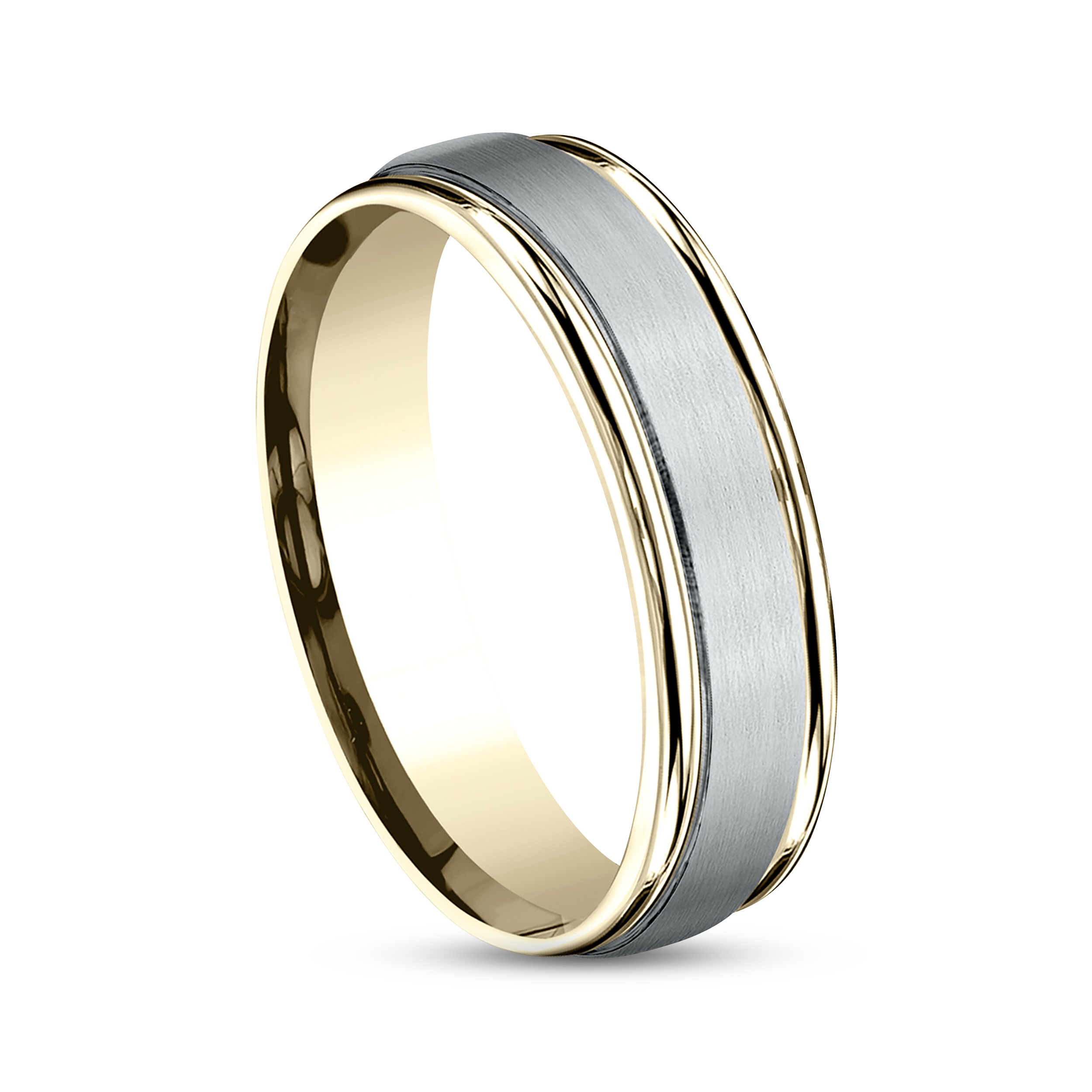 High Polished Wedding Band 10K Two-Tone Gold 6mm jhiyclAD High Polished Wedding Band 10K Two-Tone Gold 6mm jhiyclAD