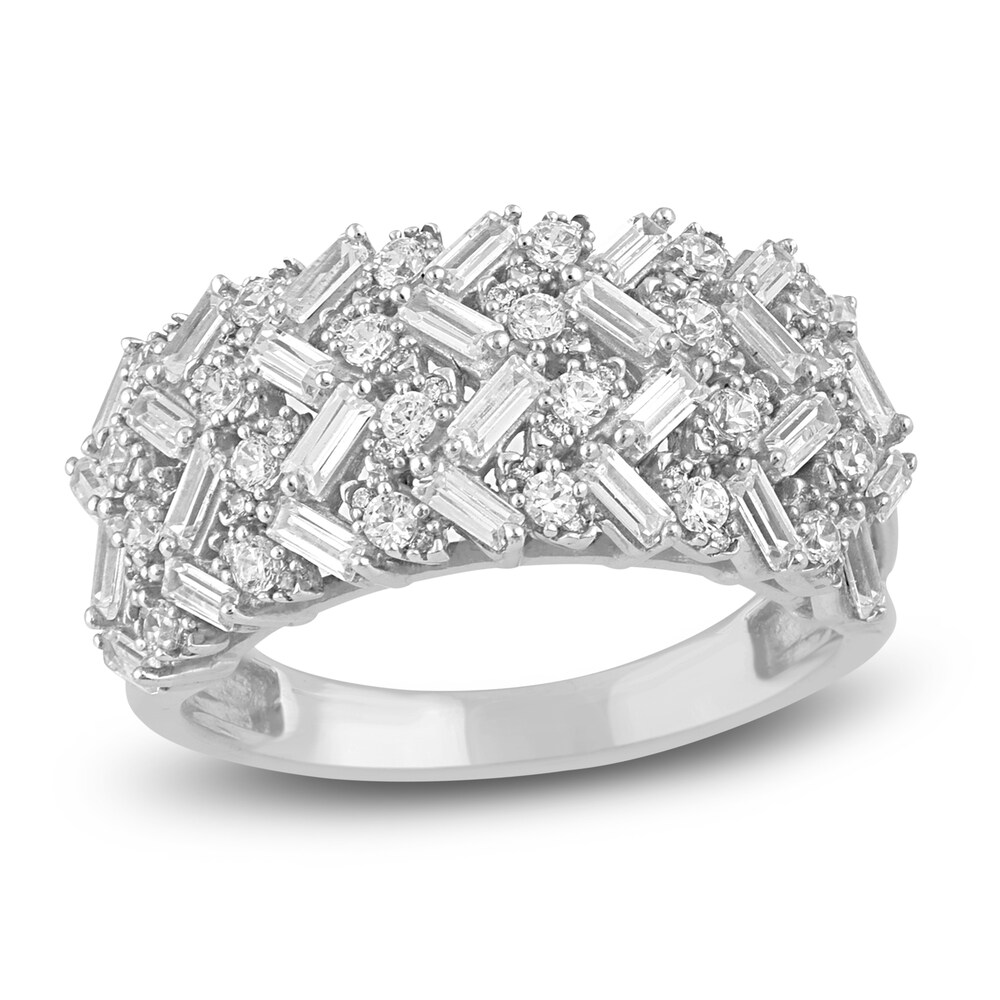Diamond Anniversary Band 1 ct tw Round/Baguette 14K White Gold jmAi9Rus Diamond Anniversary Band 1 ct tw Round/Baguette 14K White Gold jmAi9Rus