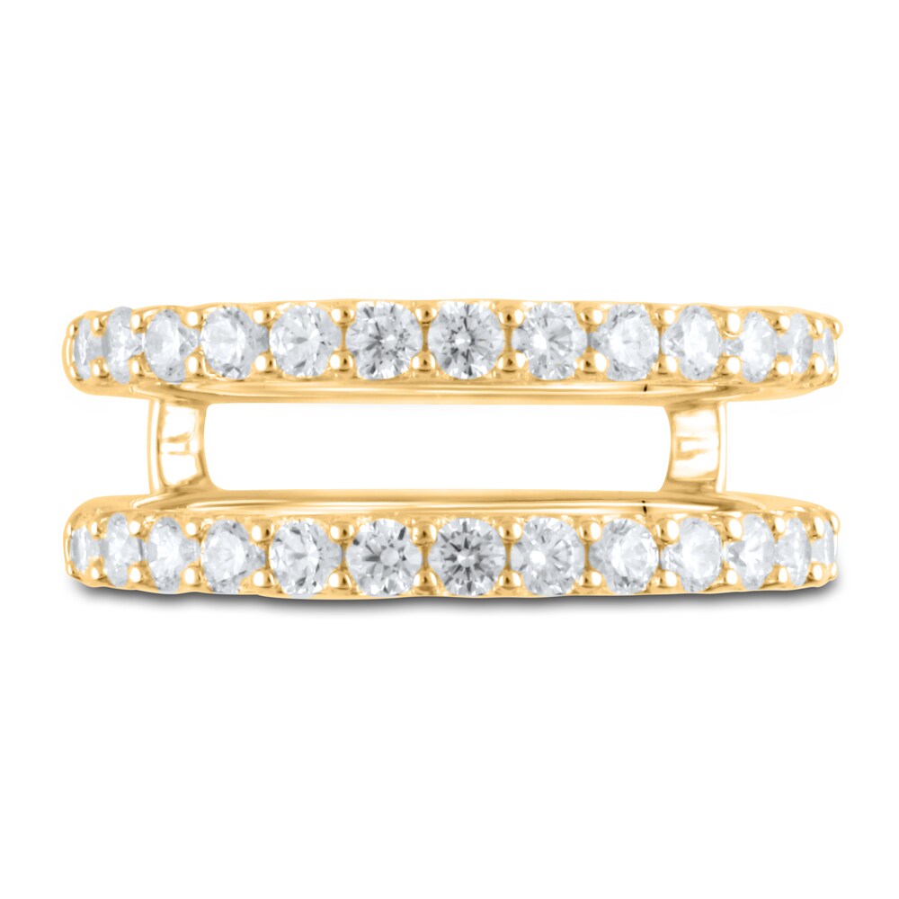 Lab-Created Diamond Enhancer Band 1 ct tw Round 14K Yellow Gold jmBZhdoX Lab-Created Diamond Enhancer Band 1 ct tw Round 14K Yellow Gold jmBZhdoX