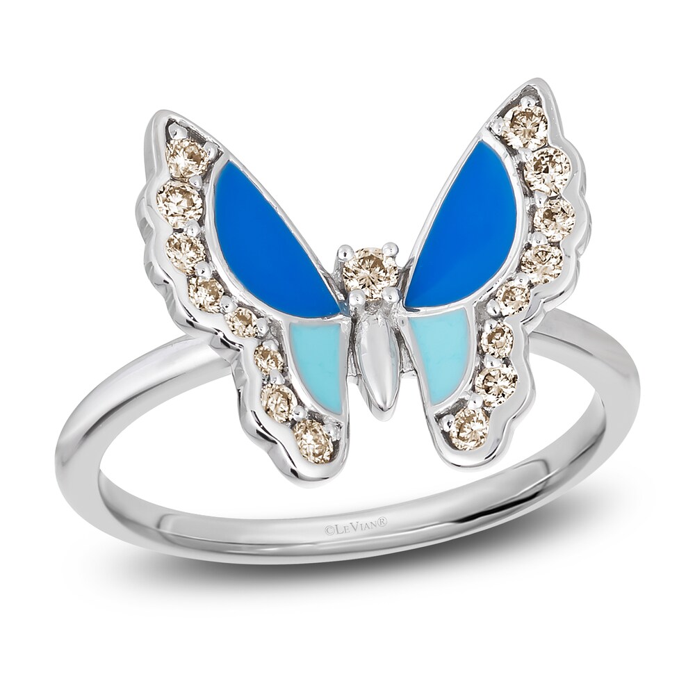 Le Vian Diamond Butterfly Ring 1/4 ct tw Round 14K Vanilla Gold jsx8I1W8 Le Vian Diamond Butterfly Ring 1/4 ct tw Round 14K Vanilla Gold jsx8I1W8
