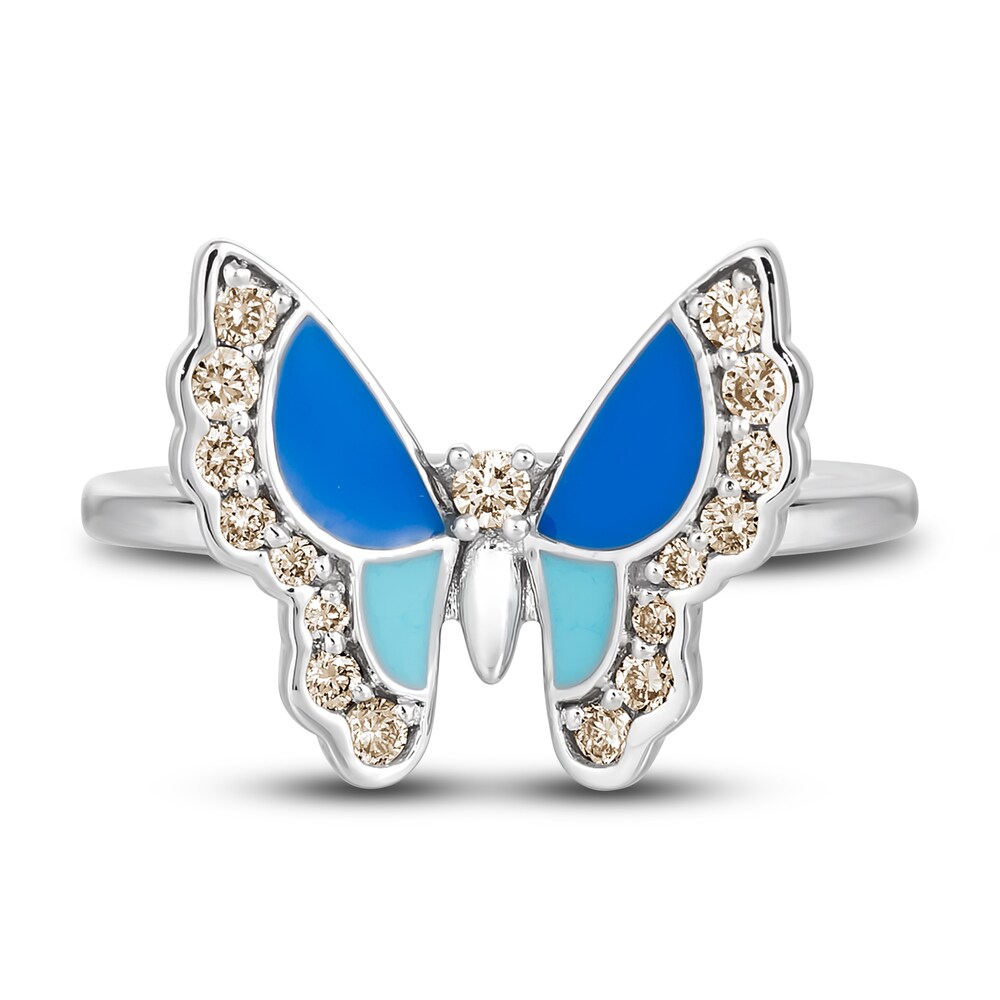 Le Vian Diamond Butterfly Ring 1/4 ct tw Round 14K Vanilla Gold jsx8I1W8 Le Vian Diamond Butterfly Ring 1/4 ct tw Round 14K Vanilla Gold jsx8I1W8