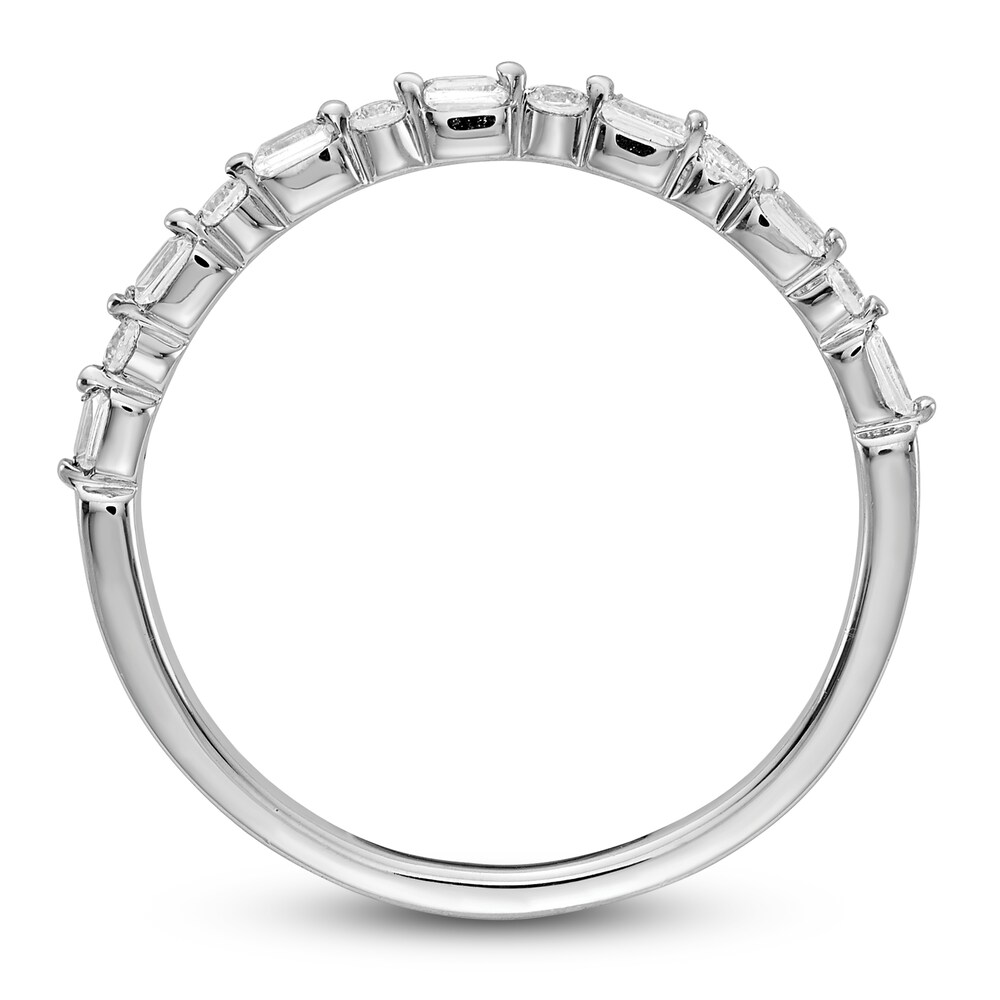 Diamond Wedding Band 1/6 ct tw Round/Baguette 14K White Gold jwHBXwVx Diamond Wedding Band 1/6 ct tw Round/Baguette 14K White Gold jwHBXwVx