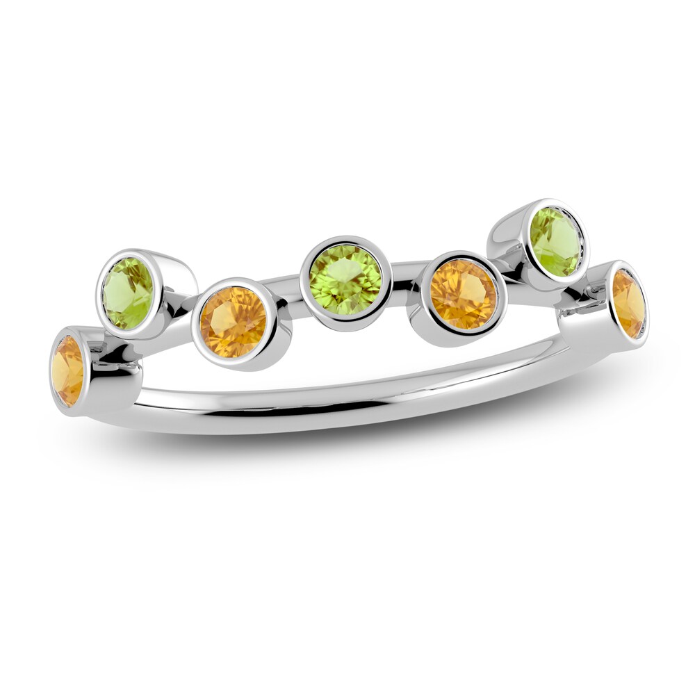 Juliette Maison Natural Peridot & Natural Citrine Ring 10K White Gold k1V4XdZT Juliette Maison Natural Peridot & Natural Citrine Ring 10K White Gold k1V4XdZT