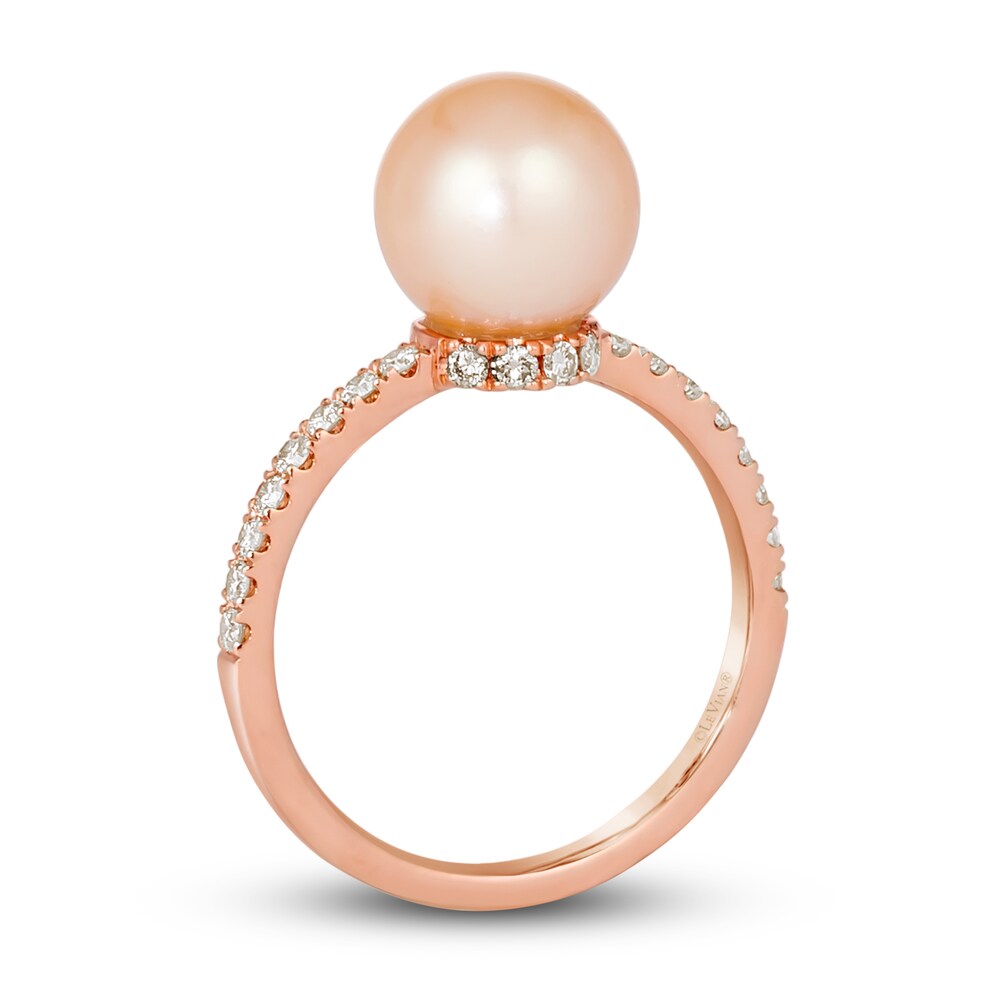 Le Vian Cultured Freshwater Pearl Ring 1/3 ct tw Diamonds 14K Strawberry Gold k48eJaJD Le Vian Cultured Freshwater Pearl Ring 1/3 ct tw Diamonds 14K Strawberry Gold k48eJaJD