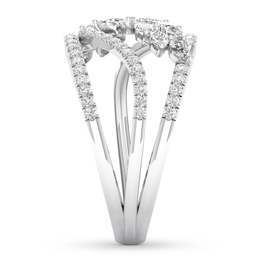 Diamond Ring 7/8 carat tw Round/Marquise 14K White Gold k5h5Cf5p Diamond Ring 7/8 carat tw Round/Marquise 14K White Gold k5h5Cf5p