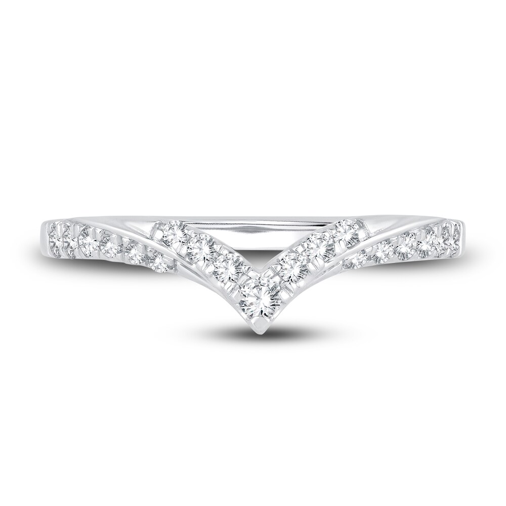 Diamond Chevron Anniversary Band 1/5 ct tw Round 14K White Gold kQXfcttK Diamond Chevron Anniversary Band 1/5 ct tw Round 14K White Gold kQXfcttK