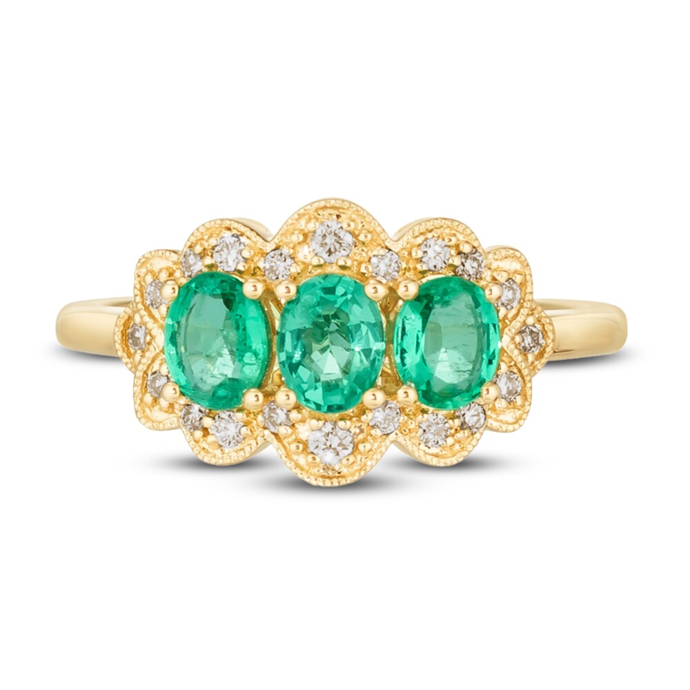 Le Vian Natural Emerald Ring 1/6 ct tw Diamonds 14K Honey Gold kVGIyGLm Le Vian Natural Emerald Ring 1/6 ct tw Diamonds 14K Honey Gold kVGIyGLm