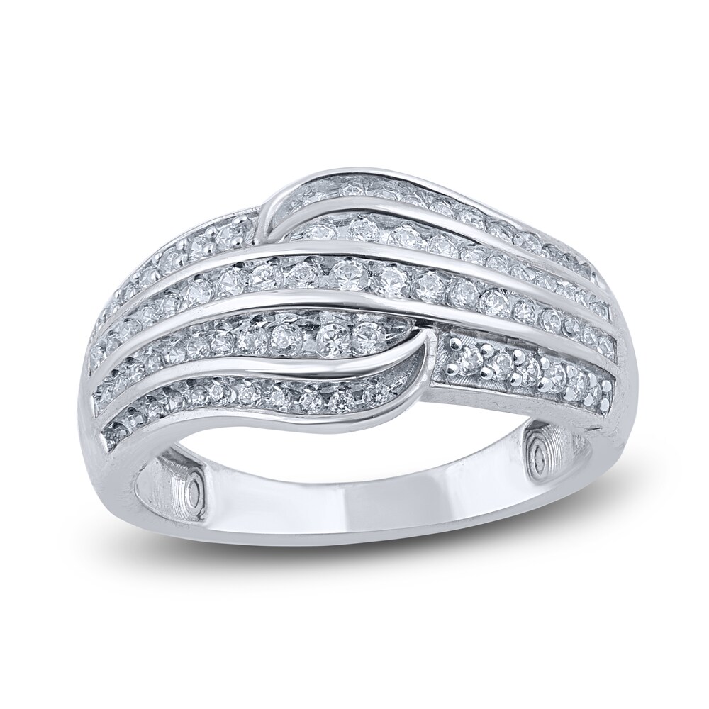 Diamond Multi-Row Anniversary Band 1/2 ct tw Round 14K White Gold kkPyON0F