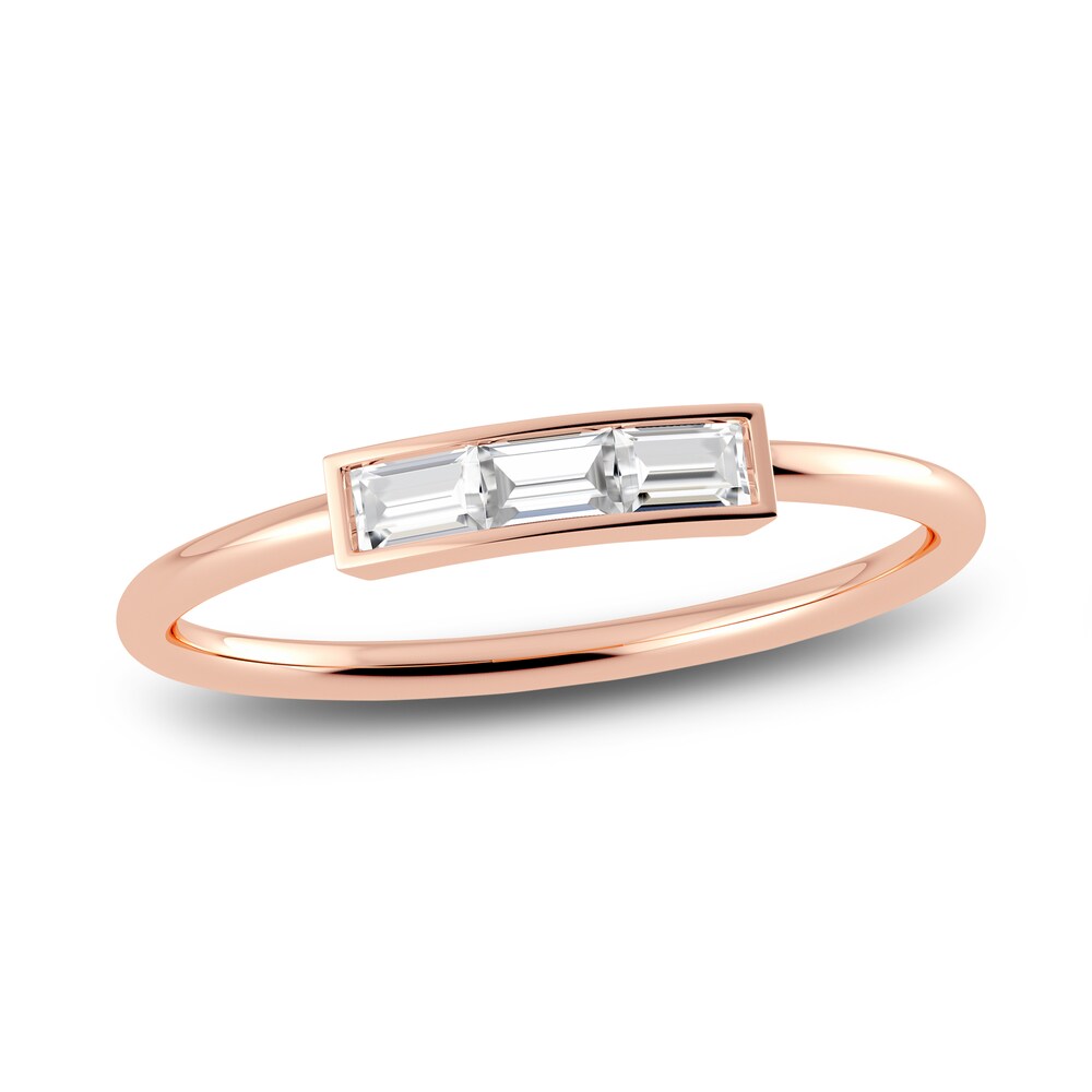 Juliette Maison Natural White Sapphire Baguette Bar Ring 10K Rose Gold kmpKfpey Juliette Maison Natural White Sapphire Baguette Bar Ring 10K Rose Gold kmpKfpey