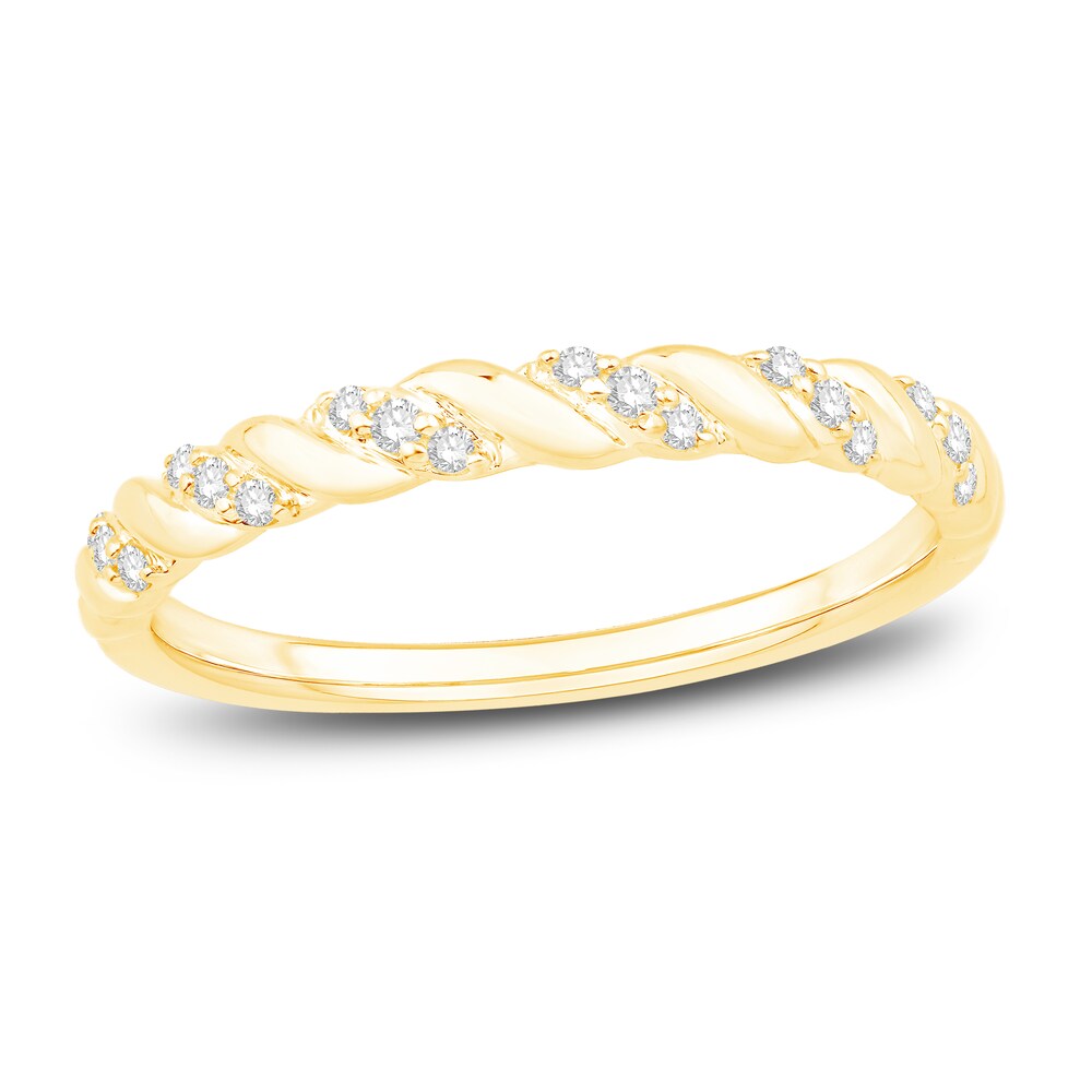 Diamond Anniversary Ring 1/10 ct tw Round 14K Yellow Gold kn6GGYJK Diamond Anniversary Ring 1/10 ct tw Round 14K Yellow Gold kn6GGYJK