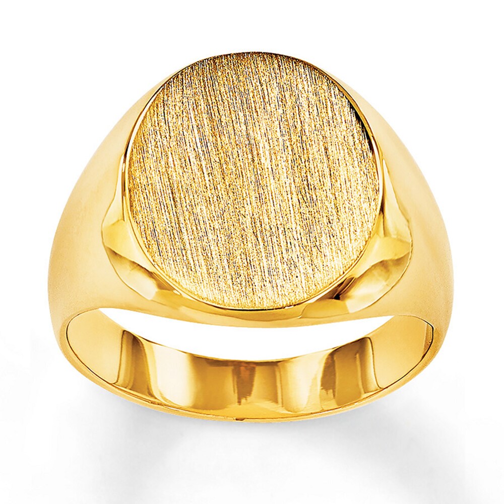 Women's Signet Ring 14K Yellow Gold knqCobTs Women's Signet Ring 14K Yellow Gold knqCobTs