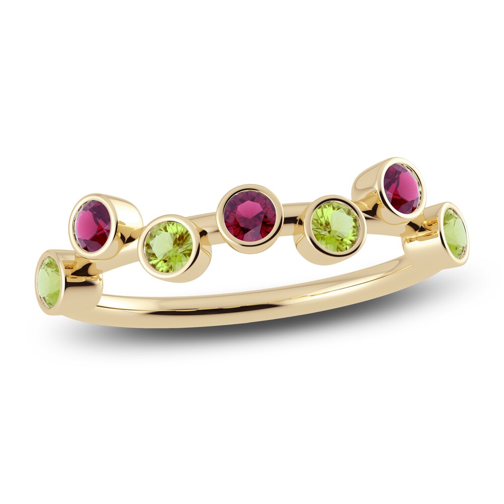 Juliette Maison Natural Peridot & Natural Rhodolite Garnet Ring 10K Yellow Gold ko7XFMGh Juliette Maison Natural Peridot & Natural Rhodolite Garnet Ring 10K Yellow Gold ko7XFMGh