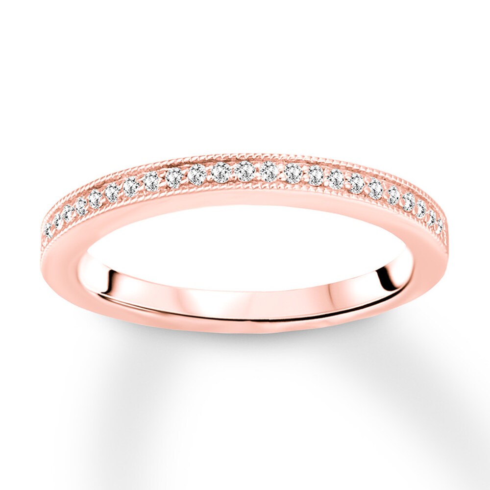 Diamond Wedding Band 1/6 carat tw Round 14K Rose Gold kpMRYV3T Diamond Wedding Band 1/6 carat tw Round 14K Rose Gold kpMRYV3T