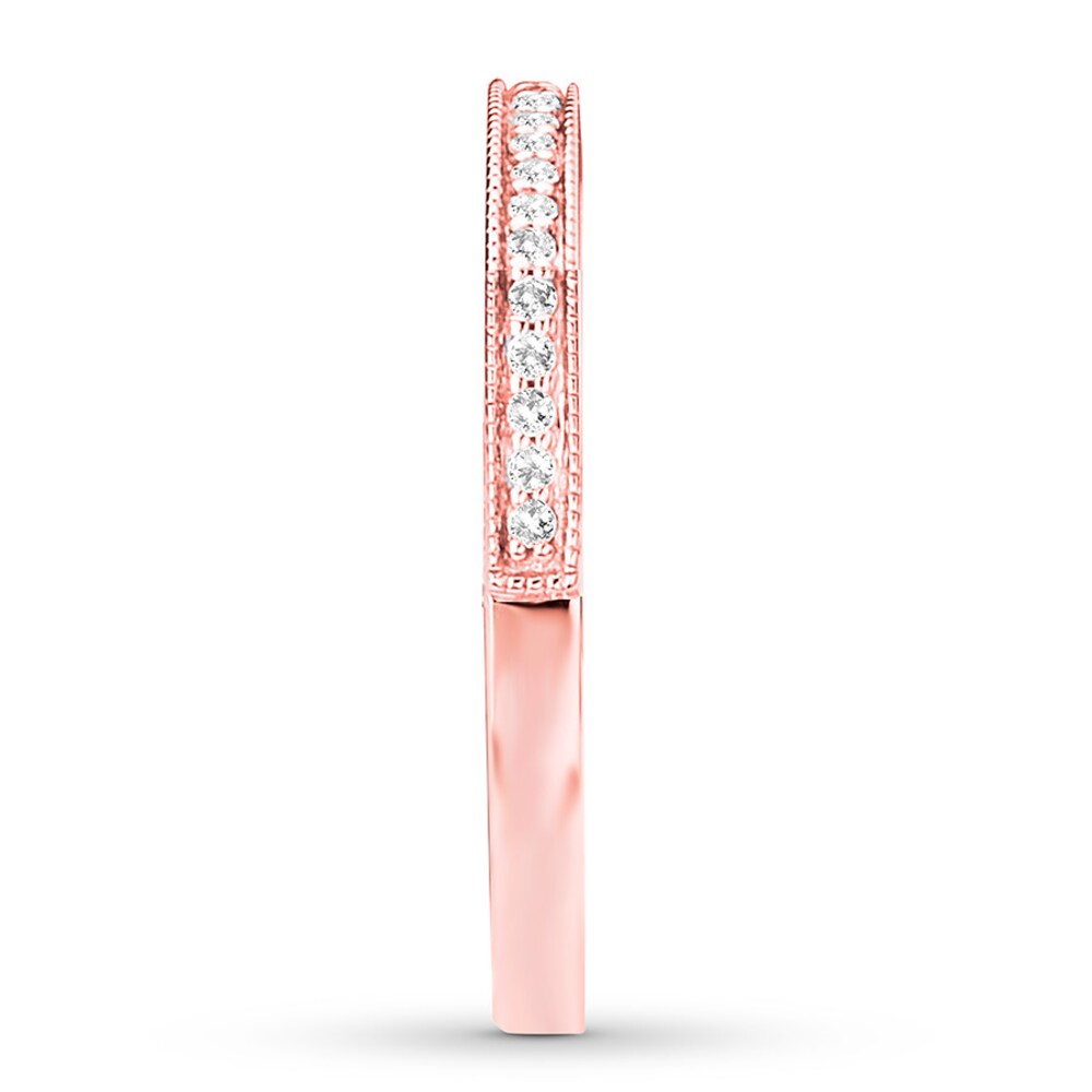 Diamond Wedding Band 1/6 carat tw Round 14K Rose Gold kpMRYV3T Diamond Wedding Band 1/6 carat tw Round 14K Rose Gold kpMRYV3T