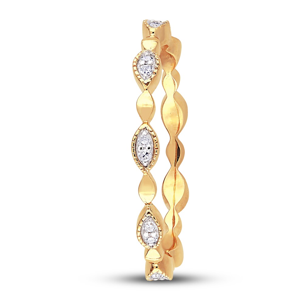 Diamond Ring 1/10 ct tw Round 10K Yellow Gold krr7TiSa Diamond Ring 1/10 ct tw Round 10K Yellow Gold krr7TiSa