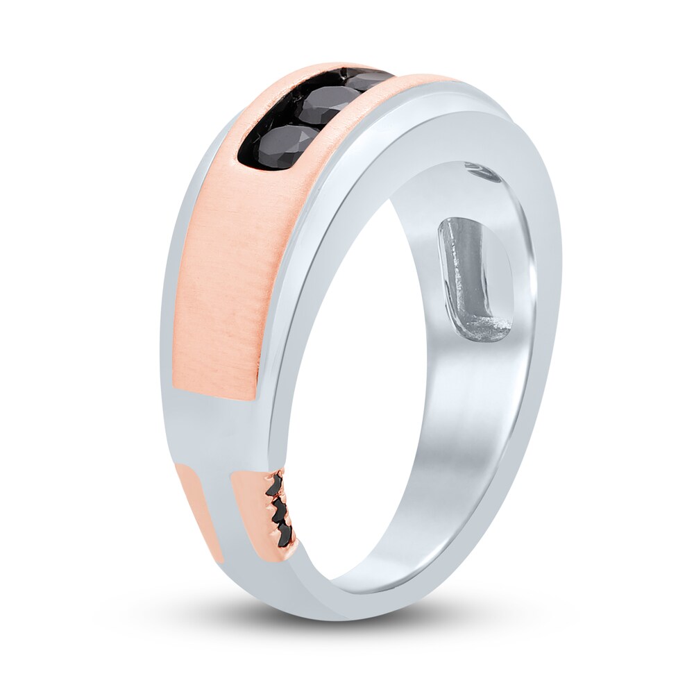 Pnina Tornai As Long As We Both Shall Live Men\'s Black Diamond Wedding Band 1 ct tw Round 14K Two-Tone Gold ky3zZf5U Pnina Tornai As Long As We Both Shall Live Men\'s Black Diamond Wedding Band 1 ct tw Round 14K Two-Tone Gold ky3zZf5U