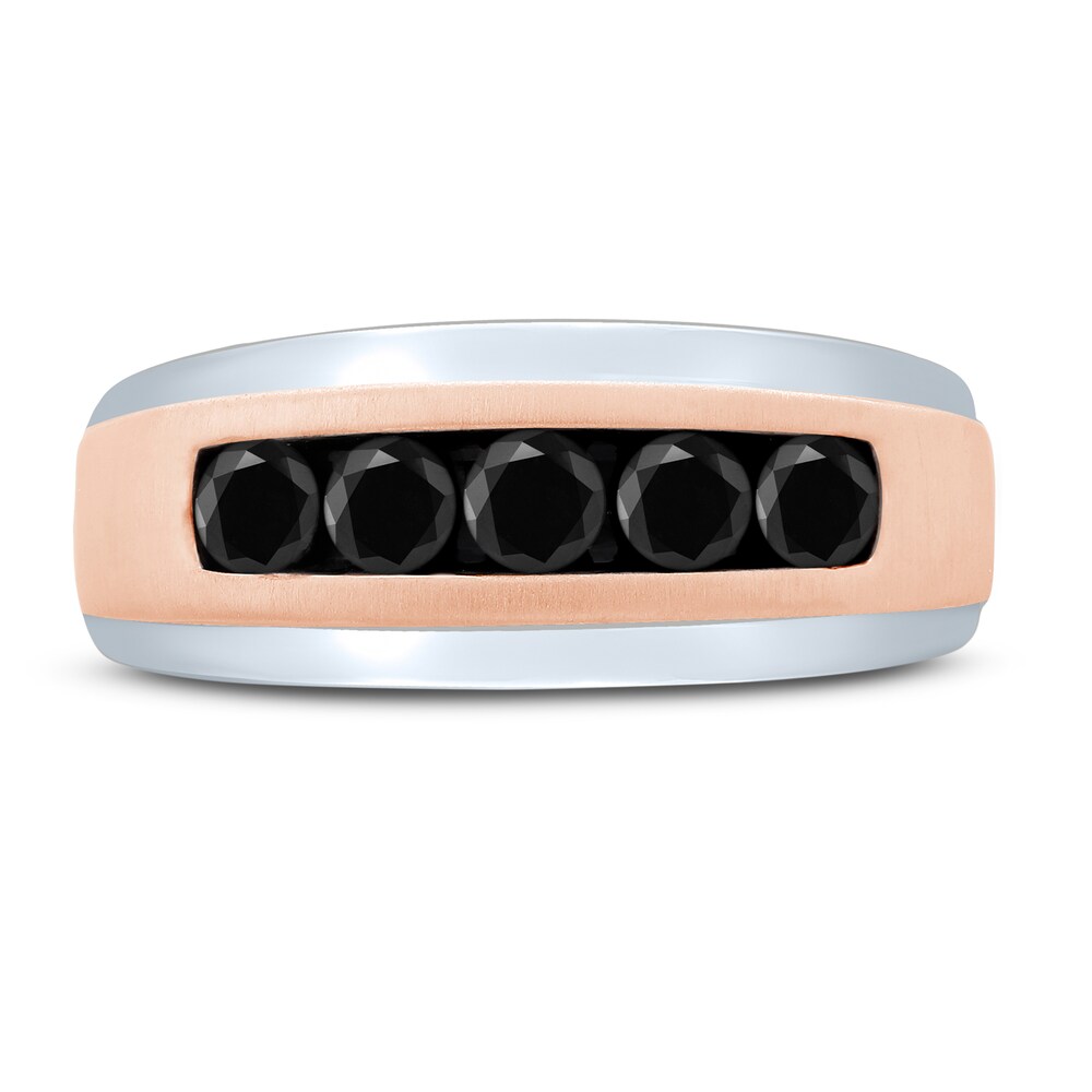 Pnina Tornai As Long As We Both Shall Live Men\'s Black Diamond Wedding Band 1 ct tw Round 14K Two-Tone Gold ky3zZf5U Pnina Tornai As Long As We Both Shall Live Men\'s Black Diamond Wedding Band 1 ct tw Round 14K Two-Tone Gold ky3zZf5U