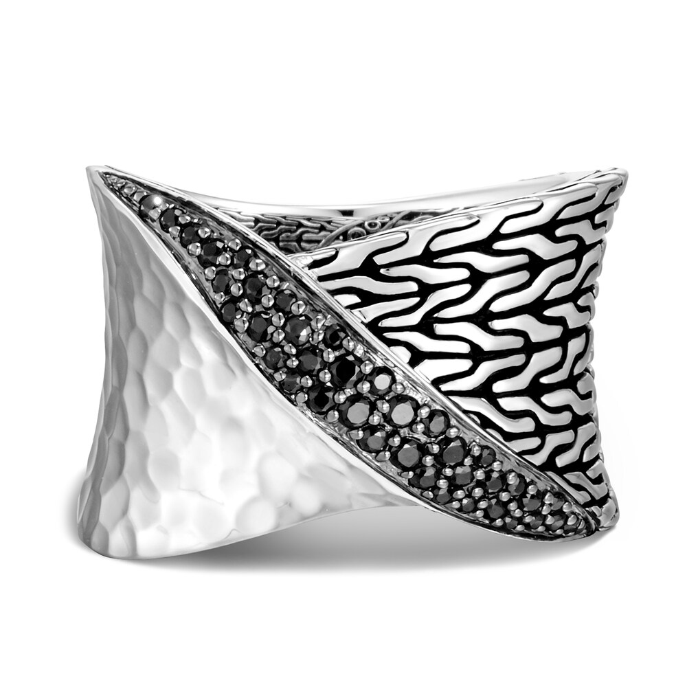 John Hardy Classic Chain Twist Ring Natural Black Spinel & Natural Black Sapphire Sterling Silver kyjTzKK0 John Hardy Classic Chain Twist Ring Natural Black Spinel & Natural Black Sapphire Sterling Silver kyjTzKK0