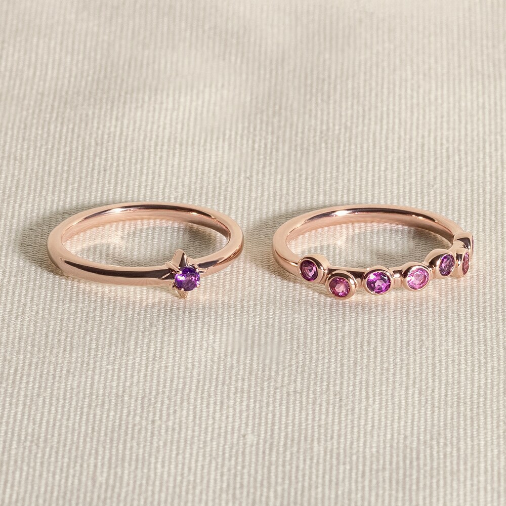 Juliette Maison Natural Amethyst & Natural White Sapphire Ring 10K White Gold kzIX4GGc Juliette Maison Natural Amethyst & Natural White Sapphire Ring 10K White Gold kzIX4GGc