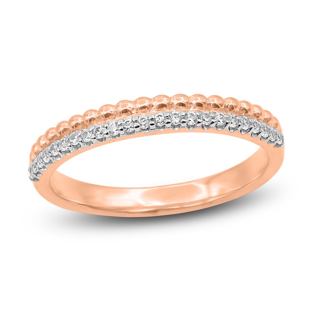 Diamond Stackable Anniversary Band 1/6 ct tw Round 14K Rose Gold l1rDi764 Diamond Stackable Anniversary Band 1/6 ct tw Round 14K Rose Gold l1rDi764