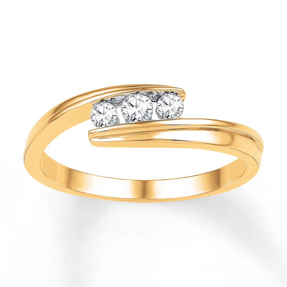 3-Stone Diamond Ring 1/4 ct tw Round-cut 10K Yellow Gold lD2rkUE8 3-Stone Diamond Ring 1/4 ct tw Round-cut 10K Yellow Gold lD2rkUE8
