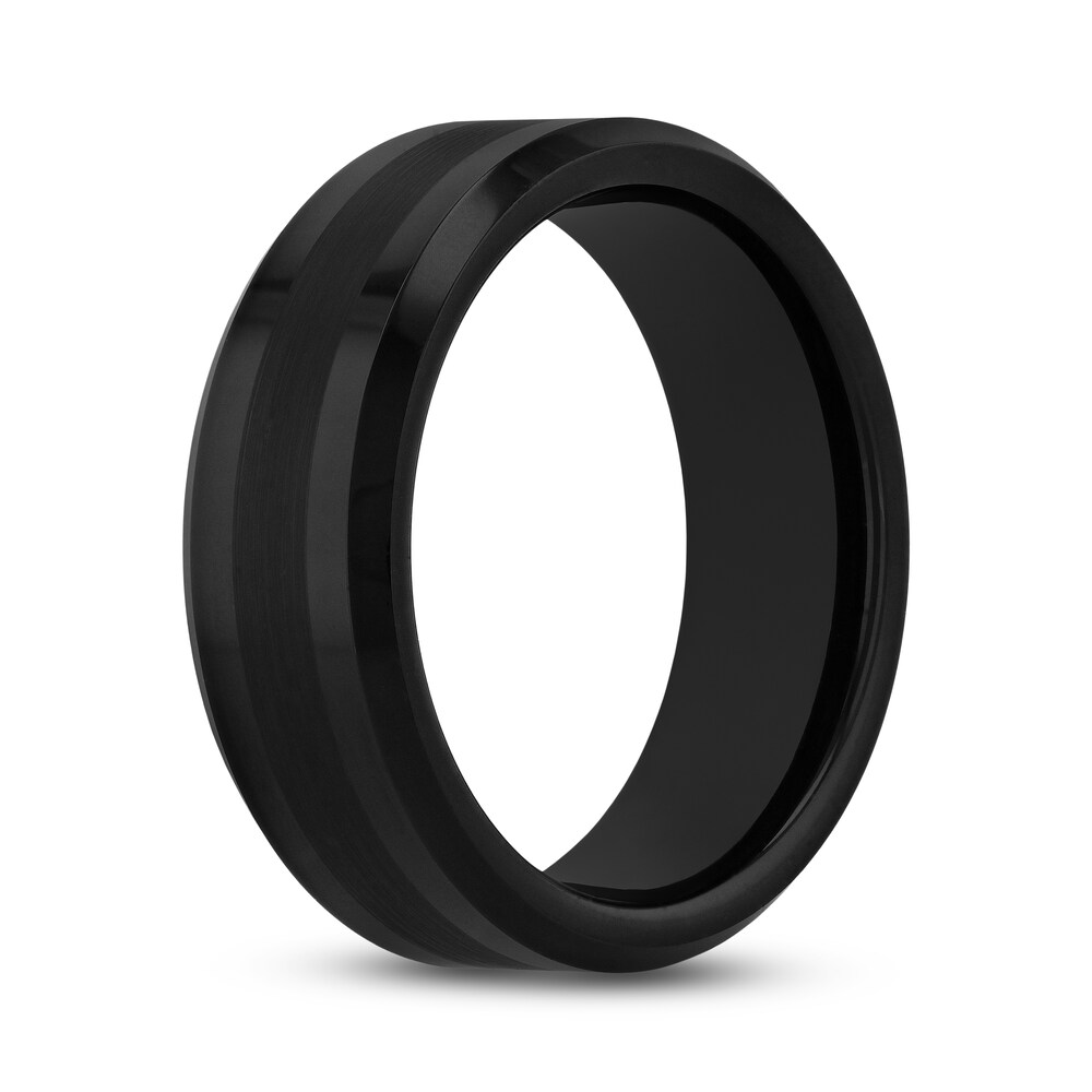 Wedding Band Black Tungsten 8mm lIm2n6OC Wedding Band Black Tungsten 8mm lIm2n6OC