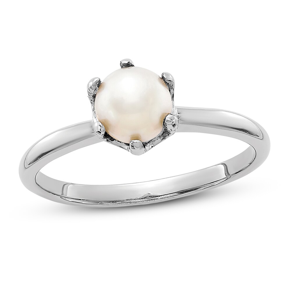 Cultured Freshwater Pearl Ring 14K White Gold lMvsuYN7 Cultured Freshwater Pearl Ring 14K White Gold lMvsuYN7
