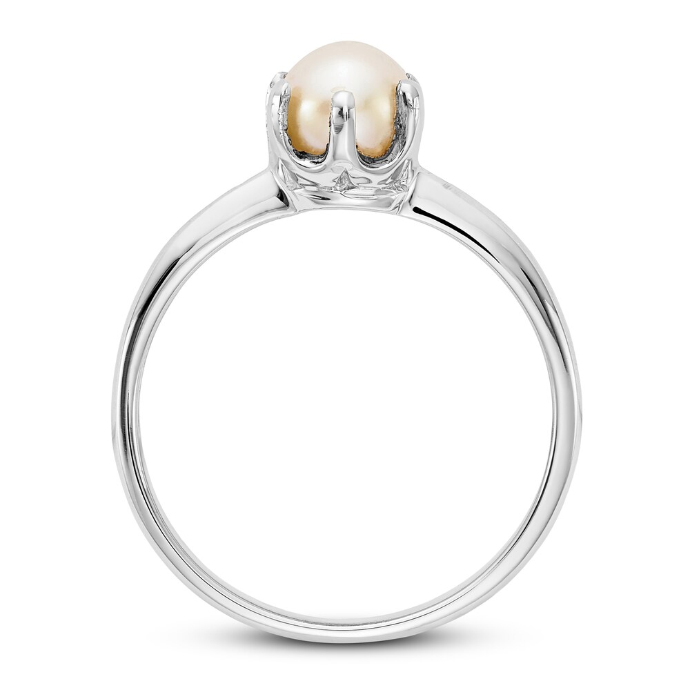 Cultured Freshwater Pearl Ring 14K White Gold lMvsuYN7 Cultured Freshwater Pearl Ring 14K White Gold lMvsuYN7