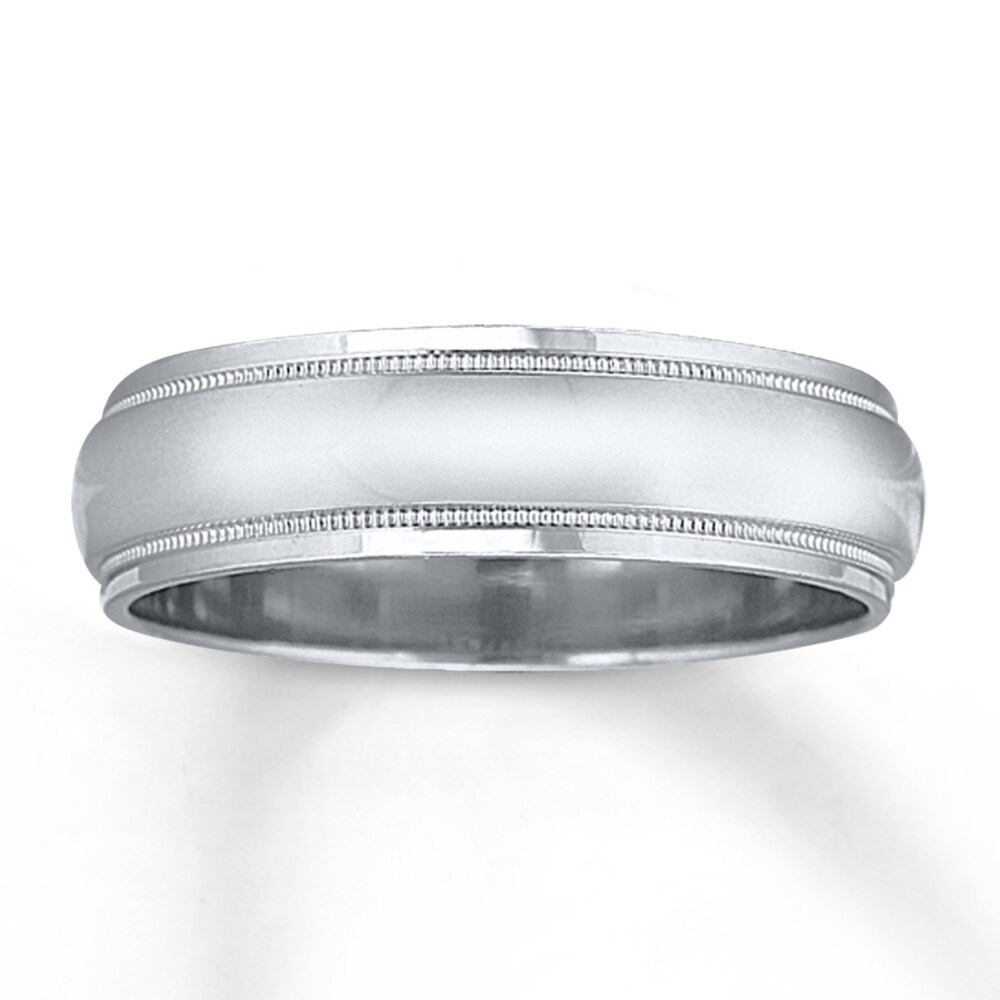 Wedding Band 14K White Gold 6mm lRGUBrIP Wedding Band 14K White Gold 6mm lRGUBrIP
