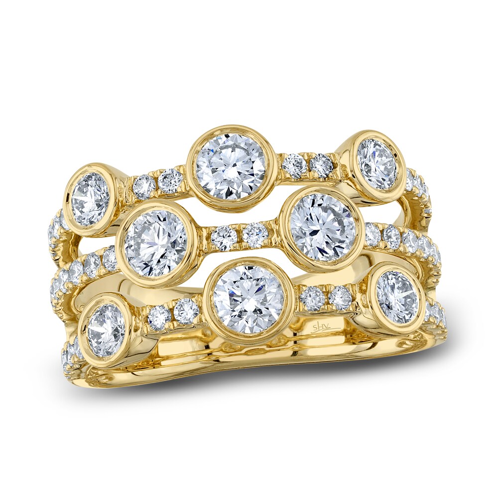 Shy Creation Diamond Ring 1-1/2 ct tw Round 14K Yellow Gold SC55008500 la4724cN Shy Creation Diamond Ring 1-1/2 ct tw Round 14K Yellow Gold SC55008500 la4724cN