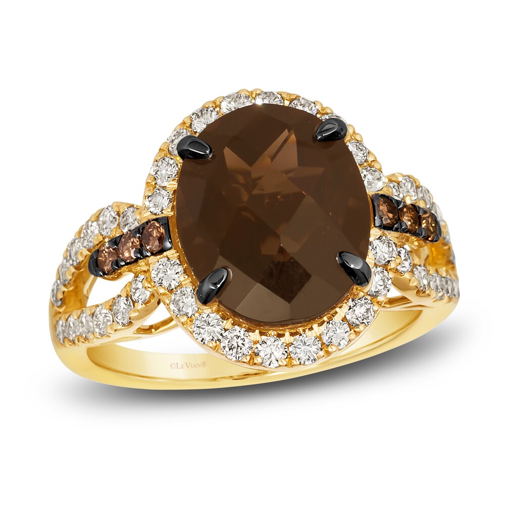 Le Vian Natural Chocolate Quartz Ring 7/8 ct tw Round 14K Honey Gold lbVgFDGk Le Vian Natural Chocolate Quartz Ring 7/8 ct tw Round 14K Honey Gold lbVgFDGk