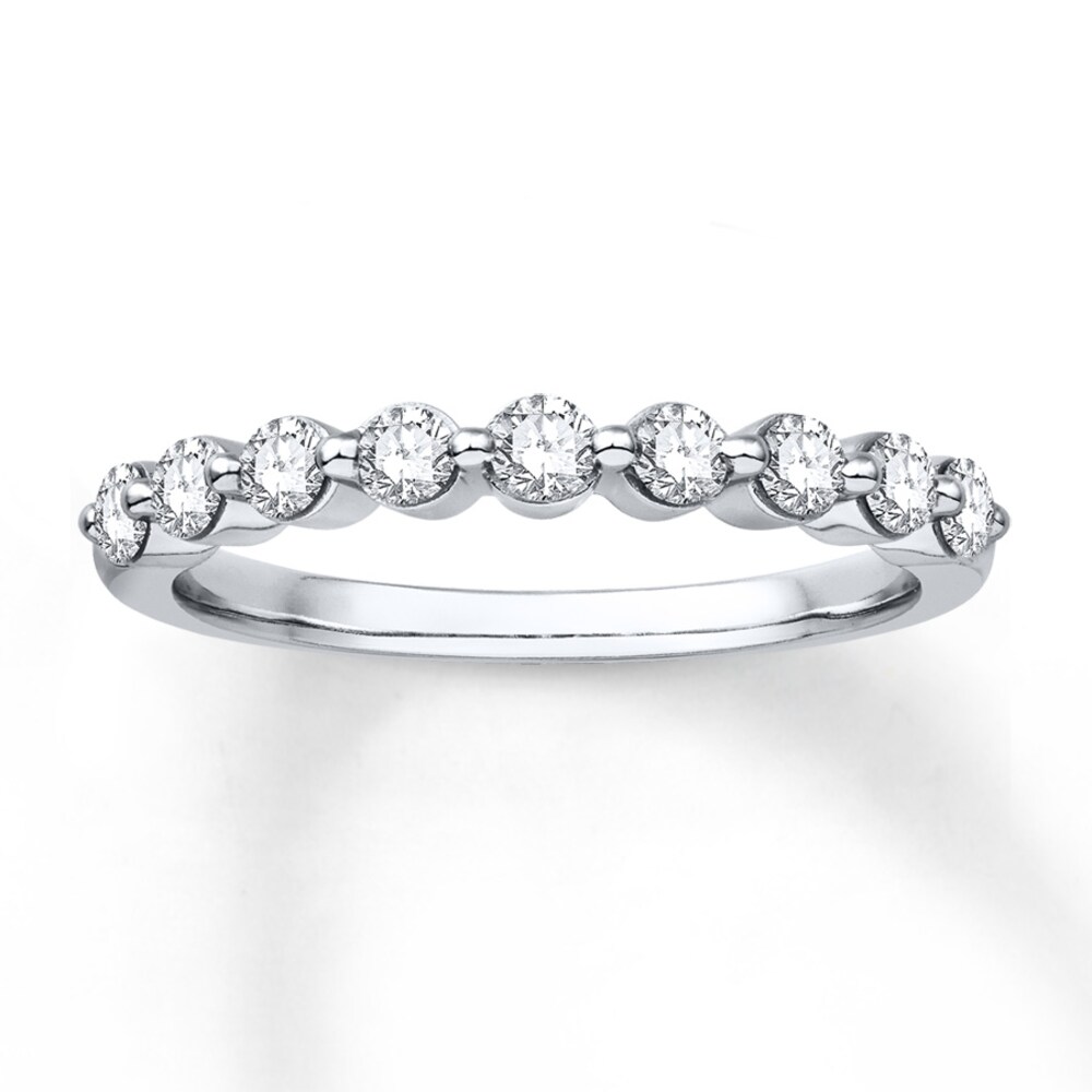 Diamond Anniversary Band 1/2 ct tw Round-cut 14K White Gold lf7hCcEd Diamond Anniversary Band 1/2 ct tw Round-cut 14K White Gold lf7hCcEd