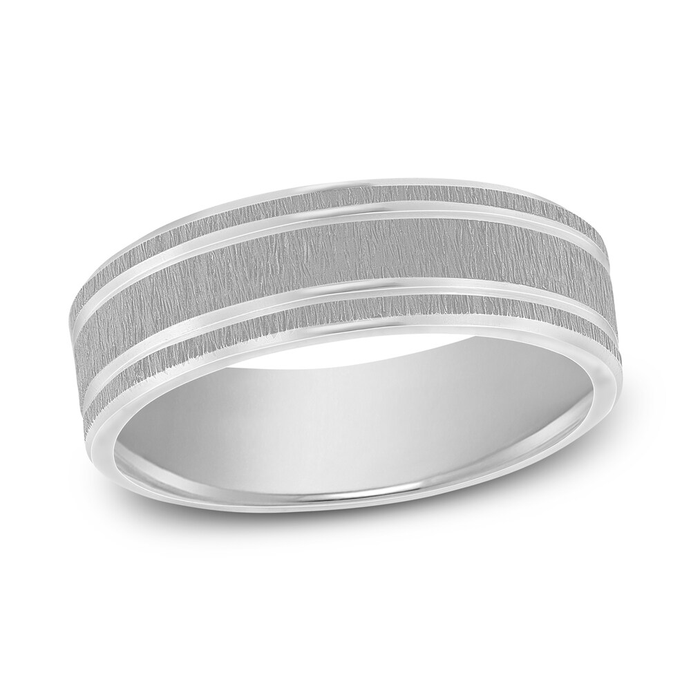 Carved Wedding Band 14K White Gold 6mm loQglmp4 Carved Wedding Band 14K White Gold 6mm loQglmp4