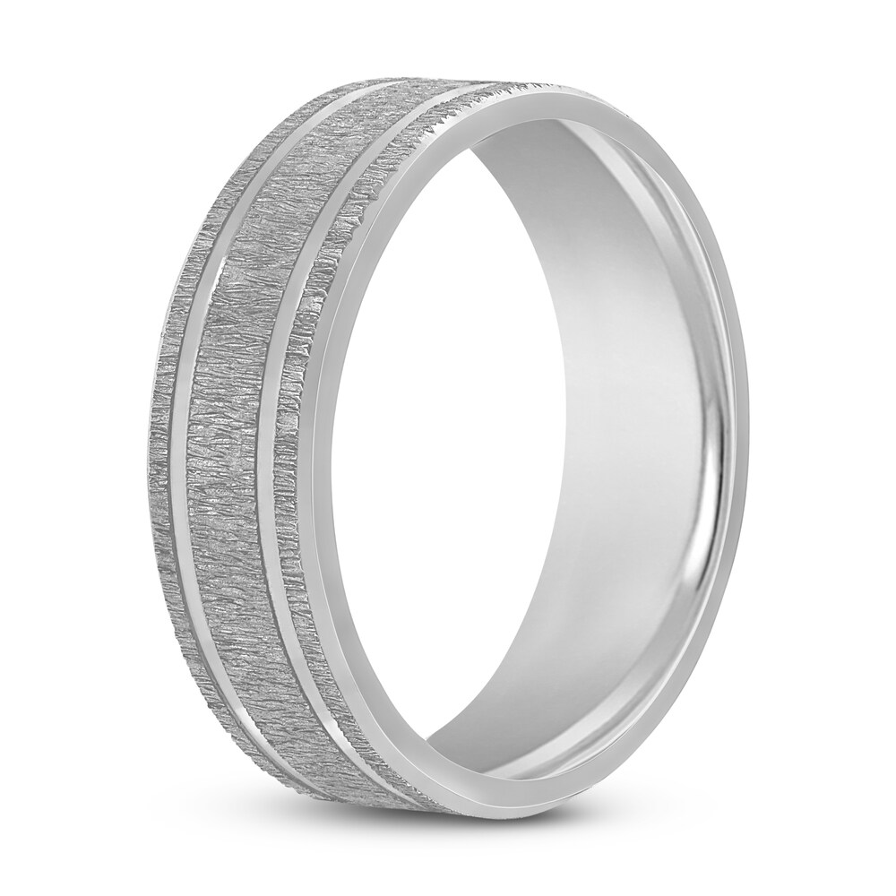 Carved Wedding Band 14K White Gold 6mm loQglmp4 Carved Wedding Band 14K White Gold 6mm loQglmp4