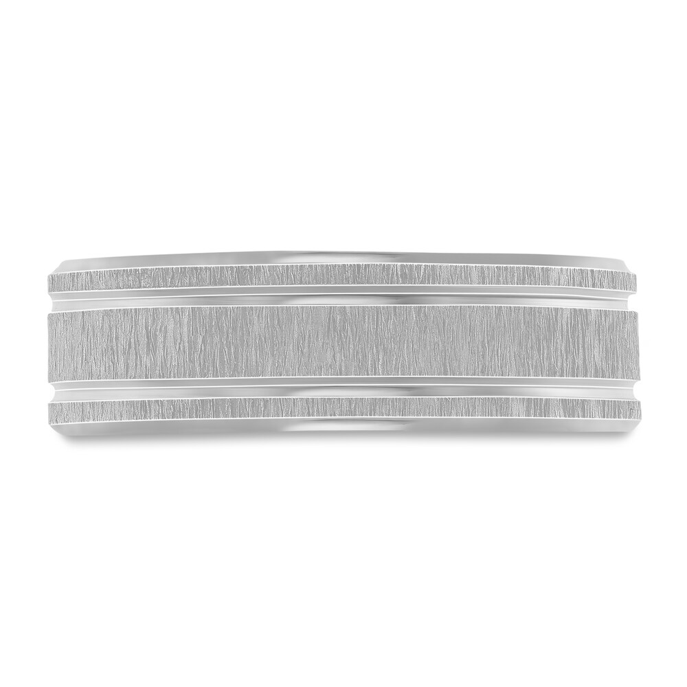 Carved Wedding Band 14K White Gold 6mm loQglmp4 Carved Wedding Band 14K White Gold 6mm loQglmp4