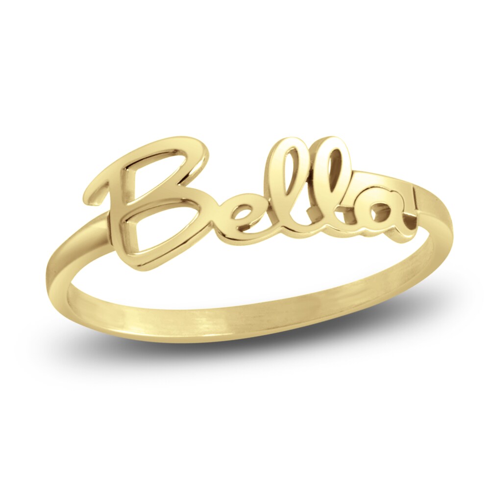 High-Polish Personalized Name Ring 10K Yellow Gold lovublwQ High-Polish Personalized Name Ring 10K Yellow Gold lovublwQ