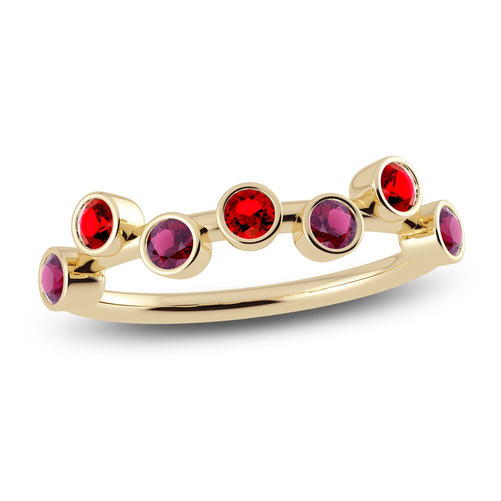 Juliette Maison Natural Rhodolite Garnet & Natural Ruby Ring 10K Yellow Gold lq4tGI50 Juliette Maison Natural Rhodolite Garnet & Natural Ruby Ring 10K Yellow Gold lq4tGI50