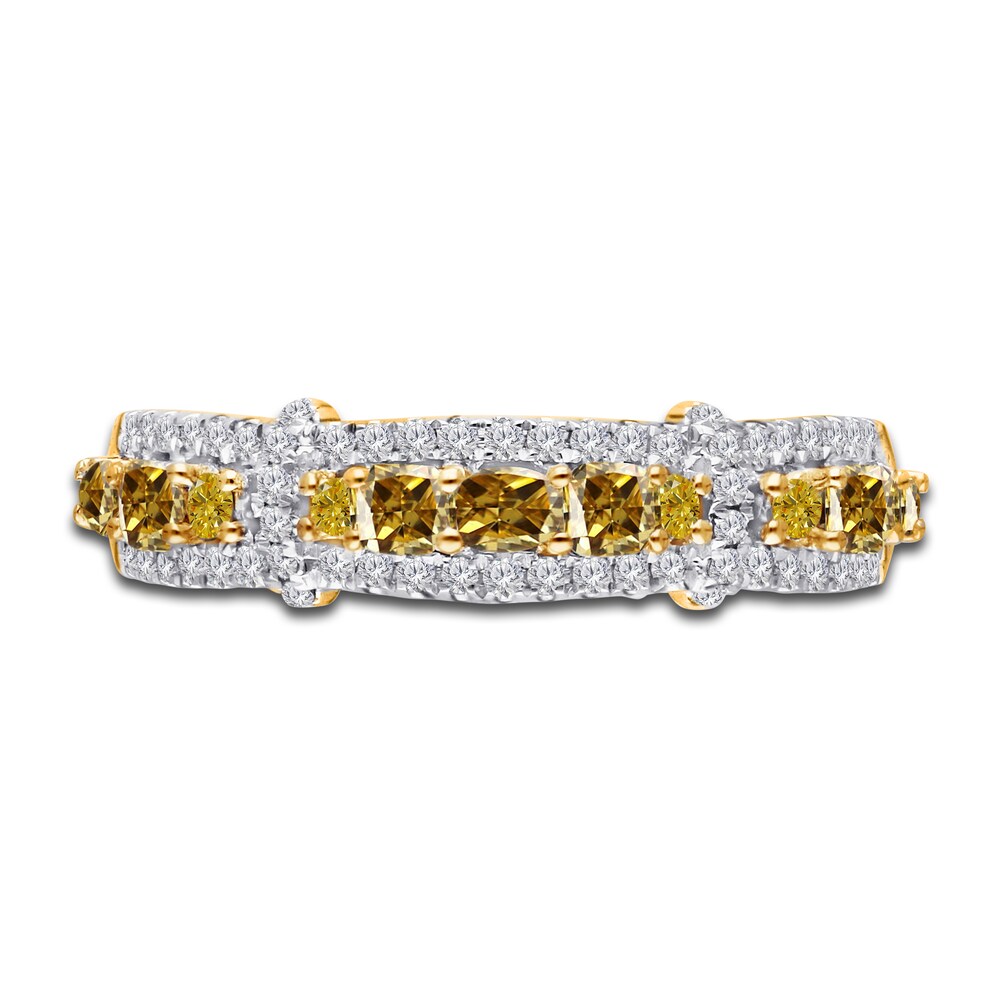 Kallati Natural Yellow Diamond Ring 1 ct tw Round 14K Yellow Gold lrl2SSLj Kallati Natural Yellow Diamond Ring 1 ct tw Round 14K Yellow Gold lrl2SSLj